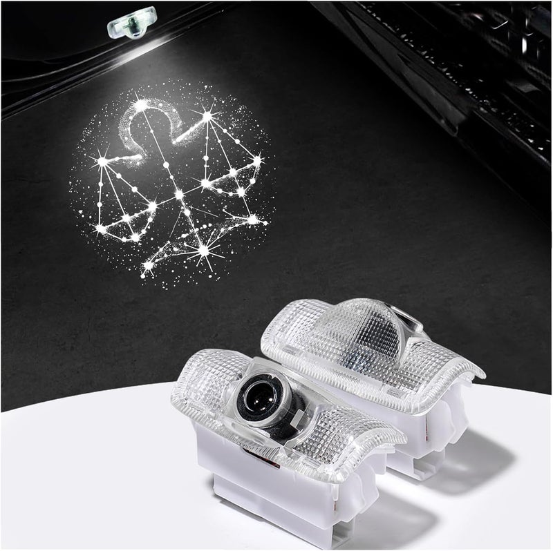 nefane Never Fade HD Car Door Lights Zodiac Logo，2 Pcs Ghost Shadow Puddle LED Lamp Upgraded Welcome Courtesy Projector Compatible with Toyota All Models/Lexus All Models/Infiniti Most Models (Libra) - Image 1